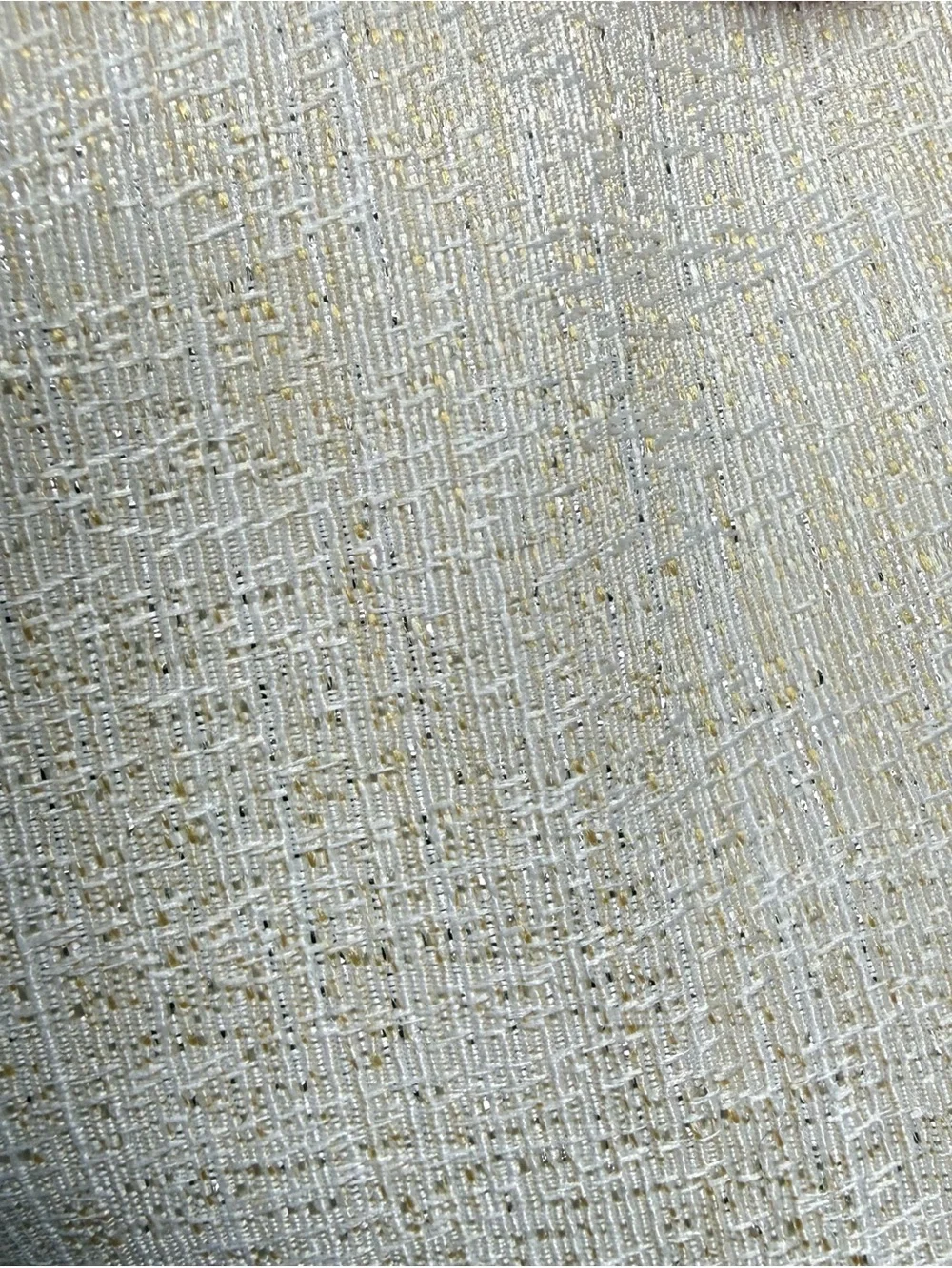 Set of 8 Ivory Gold Metallic Woven Placemats Elegant Table Décor
